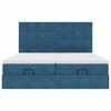 vidaXL Ottoman bed met matrassen 180x200cm fluweel donkerblauw