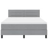 vidaXL Boxspringbed met matras Lichtgrijs 160 x 200 cm Stof