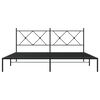 vidaXL Bedframe met hoofdbord metaal zwart 180x200 cm