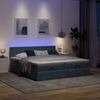 vidaXL Ottoman bed met matrassen en LED's 160x200cm fluweel