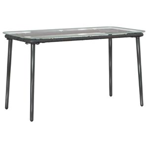 vidaXL Tuinstafel Zwart 80 x 40 x 45 cm poly rattan
