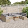 vidaXL Tuin Sofa Set 11 pcs beige en lichtgrijs