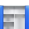 vidaXL Lockerkast met 2 deuren 90x40x180 cm metaal grijs en blauw