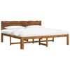 vidaXL Tweepersoonsbed met hoofdeinde ROSTOCK Naturel 200 x 200 cm