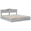vidaXL Opslag bed met lade Grijs Sonoma 180 x 200 cm Bewerkt hout