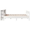 vidaXL Bed met boekenkast zonder matras grenenhout wit 140x190 cm