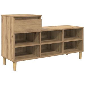 vidaXL Schoenenkast 102 x 36 x 60 cm Bewerkt hout Artisanaal eiken