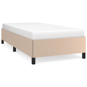 vidaXL Bedframe kunstleer cappuccinokleurig 90x200 cm