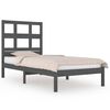 vidaXL Bedframe massief grenenhout grijs 75x190 cm