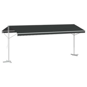 vidaXL Vrijstaande luifel 6 x 3 m Polyester Antraciet