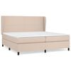 vidaXL Boxspring met matras kunstleer cappuccinokleurig 200x200 cm
