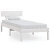vidaXL Bedframe massief grenenhout wit 90x200 cm