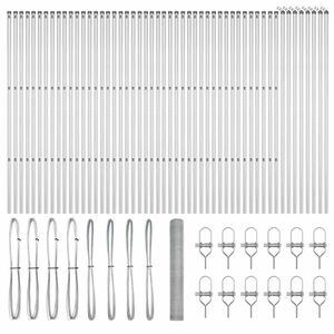 vidaXL Afrasteringspaal Zilver 100 x 1,2 m (25 mm gaas) Staal