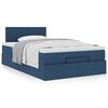 vidaXL Ottoman bed met matras 120x190 cm stof blauw