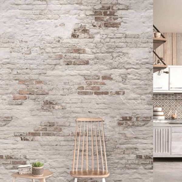 DUTCH WALLCOVERINGS Fotobehang Old Brick Wall beige bruin