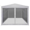 vidaXL Partytent met 4 mesh zijwanden 4x3 m