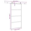 vidaXL Schuifdeur met beslagset 102,5x205 cm gehard glas zwart