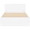 vidaXL Bedframe met hoofdbord en LED-verlichting wit 100x200 cm