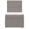 vidaXL Boxspring met matras stof taupe 90x190 cm