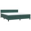 vidaXL Boxspring met matras fluweel donkergroen 180x220 cm