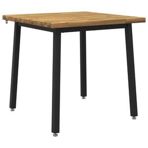 vidaXL 60 x 55 x 75 cm Massief Acaciahout Wit en zwart Rechthoekig