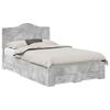 vidaXL Bedframe met lade Beton Grijs 135 x 190 cm Bewerkt hout
