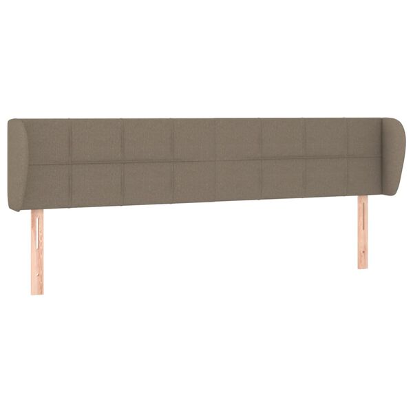 vidaXL Hoofdbord met randen 183x23x78/88 cm stof taupe