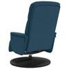 vidaXL Fauteuil met voetensteun verstelbaar fluweel blauw
