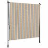 vidaXL Rolgordijn voor buiten 150x270 cm stof en staal geel en wit
