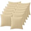 vidaXL Kussensloop 12 pcs HEERLEN Beige 40 x 40 cm Polyester
