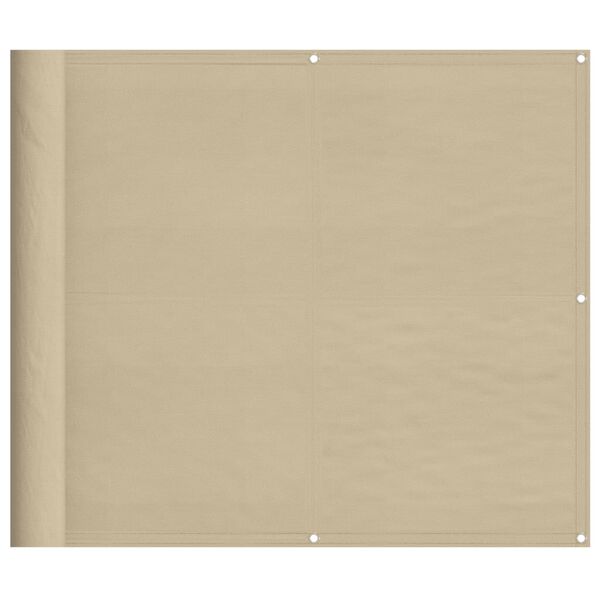 vidaXL Balkonscherm 90x700 cm 100% oxford polyester beige