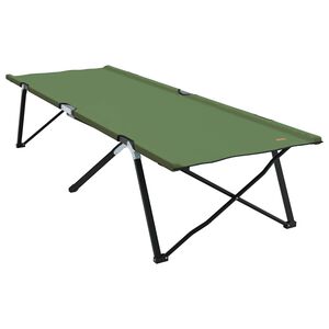 vidaXL Opvouwbaar Camping Bed Groen 206 x 76 x 74 cm Oxford en Staal