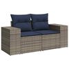 vidaXL 8-delige Loungeset met kussens poly rattan acacia bruin
