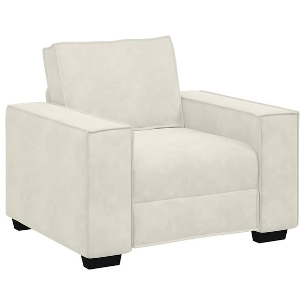 vidaXL Fauteuil Cr&egrave;me 100x78x84 cm Fluweel