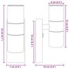vidaXL Buiten Wandlamp Zilver 7 x 10 x 22 cm Roestvrij staal