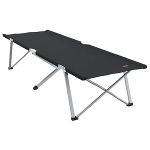 vidaXL Opvouwbaar Camping Bed Zwart 194 x 62,5 x 42,5 cm