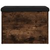 vidaXL Opbergbankje 62x42x45 cm bewerkt hout gerookt eikenkleurig