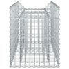 vidaXL Gabion Verhoogd Bed Zilver 100 x 50 x 60 cm