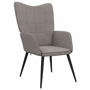 vidaXL Relaxstoel stof taupe