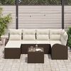 vidaXL Tuinbankenset 7 pcs Bruin poly rattan