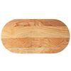 vidaXL Tafelblad 120x60x4 cm ovaal massief eikenhout lichtbruin