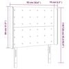 vidaXL Hoofdbord met randen 93x16x118/128 cm stof taupe