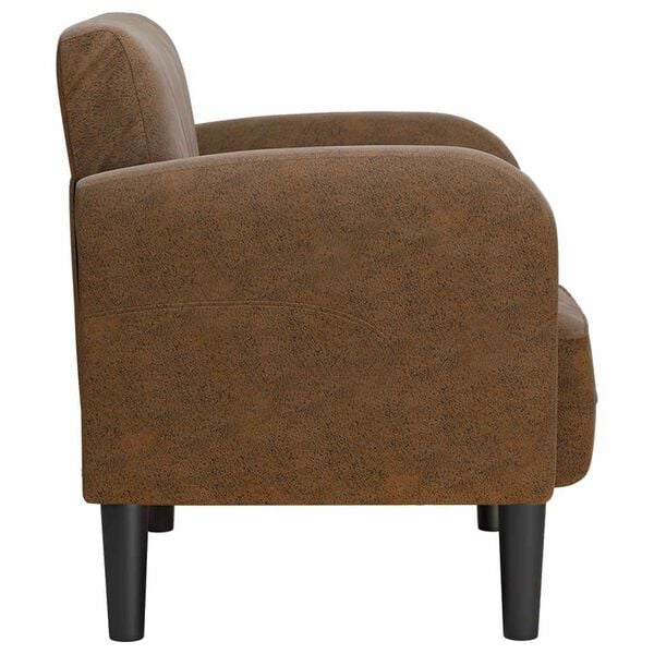 vidaXL Fauteuil met armleuningen 54 cm kunstleer bruin