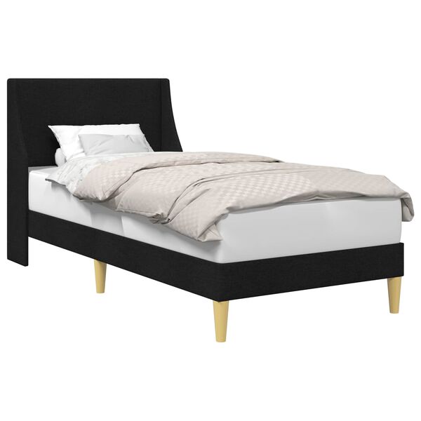 vidaXL Bedframe met hoofdeinde Zwart 90 x 200 cm Stof