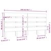 vidaXL Hoofdbord 150x3x80 cm massief grenenhout wit