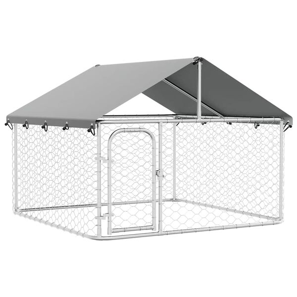 vidaXL Hondenkennel voor buiten met dak 200x200x150 cm