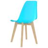 vidaXL Eetkamerstoelen 4 st kunststof blauw