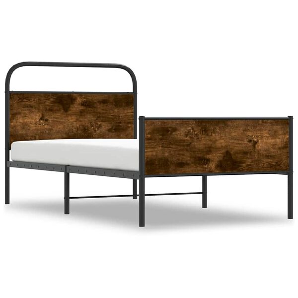 vidaXL Bedframe zonder matras bewerkt hout sonoma eikenkleur 100x190cm