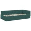 vidaXL Hoekbedframe met Matras Anders 2 pcs Groen Fluweel