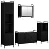 vidaXL Badkamerkastenset 4 st Zwart eiken 40 x 36 x 181 cm